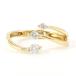 K18 18 золотой YG желтое золото шарф кольцо diamond 0.30 полная масса примерно 3.9g