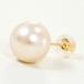  серьги ( одна сторона уголок ) K18YG жемчуг полная масса примерно 0.6g женский б/у 