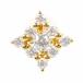  серьги ( одна сторона уголок ) K18YG diamond 0.30ct полная масса примерно 0.7g женский б/у 
