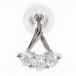  серьги ( одна сторона уголок ) K18WG diamond 0.10ct полная масса примерно 0.4g ювелирные изделия женский б/у 
