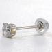  серьги ( одна сторона уголок ) PT900/ платина diamond полная масса примерно 0.4g ювелирные изделия женский б/у 