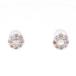  серьги K18WG розовый бриллиант 0.15ct полная масса примерно 0.8g ювелирные изделия 