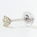  серьги ( одна сторона уголок ) PT900/ платина желтый бриллиант 0.14ct полная масса примерно 0.1g ювелирные изделия женский б/у 