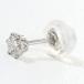  серьги ( одна сторона уголок ) PT900/ платина diamond 0.10ct полная масса примерно 0.1g ювелирные изделия женский б/у 