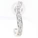  серьги ( одна сторона уголок ) K18WG diamond полная масса примерно 0.7g ювелирные изделия женский б/у 