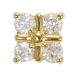  серьги ( одна сторона уголок ) K18YG diamond 0.15ct полная масса примерно 0.4g ювелирные изделия женский б/у 