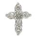 серьги ( одна сторона уголок ) K14WG diamond 0.06ct полная масса примерно 0.2g ювелирные изделия женский б/у 