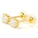  серьги K18YG diamond 0.279ct 0.270ct оценочная форма полная масса примерно 0.5g ювелирные изделия 