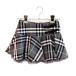 BURBERRY Burberry /noba проверка серый юбка /BX427-970-24/110/ ребенок одежда /AB разряд /71[ б/у ]