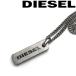 DIESEL ディーゼル ネックレス ブランド ガンメタル×シルバー ロゴプレート  DX1206040