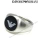 [ ликвидация запасов распродажа ][ конечная цена ][ ограниченное количество ] EMPORIO ARMANI Emporio Armani коврик серебряный × черный кольцо * кольцо EGS2597040