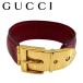[ б/у ]GUCCI Gucci браслет браслет [ очень хороший ] красный × Gold Lizard кожа открывающийся и закрывающийся аксессуары r-gg-br-0571-06
