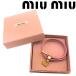[ б/у ]miu miumiumiu MiuMiu браслет [ очень хороший ] кожа розовый Heart аксессуары бренд r-miu-b-p250622-06