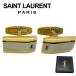 [ б/у ]Yves Saint Laurent Eve солнечный rolan запонки кнопка [ почти новый товар ] кафф links с коробкой Gold × серебряный r-ysl-c-0086-04