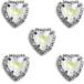  Heart biju- детали [ белый ] в серебре сиденье имеется пастель цвет ногти Stone 5 штук входит [10mm] BJU-011
