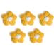  knitting wool flower parts solid yellow color flower handicrafts hand made parts deco parts decoration 5 piece entering fine clothes fine clothes .... circle KITP-002