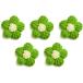  knitting wool flower parts solid green flower handicrafts hand made parts deco parts decoration 5 piece entering fine clothes fine clothes .... circle KITP-005