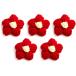  knitting wool flower parts solid red flower handicrafts hand made parts deco parts decoration 5 piece entering fine clothes fine clothes .... circle KITP-006