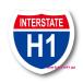  Гаваи . промежуток высокая скорость дорога опознавательный знак стикер Hawaii INTERSTATE american размер выбор возможность | государственная трасса опознавательный знак наклейка 