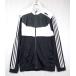  сетка материалы . "дышит" * Adidas adidas полный Zip выше переключатель спортивная куртка джерси чёрный белый 40/42 Япония размер :O [ сэндай склад ]US б/у одежда 