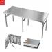  нержавеющая сталь верстак три складывать 6шт.@ ножек для бизнеса широкий размер 150×50×75cm выдерживаемая нагрузка примерно 500kg конечный продукт сборка не необходимо компактный работа для стол нержавеющая сталь кухонный стол 