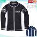  Rush Guard Kids ребенок длинный рукав UV cut купальный костюм мужчина boys Junior Zip выше Parker UPF50+ бренд мужчина . чёрный черный голубой 100 110 120 130cm
