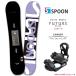  сноуборд доска комплект женский 2 пункт сноуборд крепления SPOON ложка FUTURE 23-24 начинающий Camber панель легкий чёрный black purple ru мягкий 
