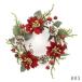 { Christmas wreath }*.... goods *po in se Cheer Mini lease red Mini lease candle ring artificial flower Christmas wreath swag hanger 