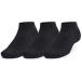 UNDER ARMOUR унисекс UA тренировка хлопок low cut носки (3 пар комплект ) Black/Black/White MD 1386312 [ возвращенный товар замена не возможна ] 1386312_25FW