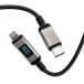 AUKEY�@�}���[�d�Ή��P�[�u�� Impulse series Digital Display �mTypeC to Lightning�n 1m �u���b�N Black �mUSB Power Delivery�Ή��n�@CB-CL14
