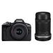 �L���m���@CANON�@�~���[���X���J�����@EOS R50 �_�u���Y�[���L�b�g �u���b�N