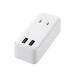  Elecom ELECOM USB ответвление USB женский ×2 AC×2 прямой .si кабель нет 2.4A белый MOT-U07-22WH