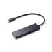  Elecom ELECOM USB Type-C ступица 4 порт 10Gbps высокая скорость PD 100W ( MacBook iPad Windows и т.п. соответствует ) тонкий USB-C ×2 USB-A ×2 черный U3HC-H042PBK