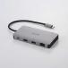  Elecom ELECOM USB Type-Cdo King стойка 9-in-1 4K HDMI LAN SD PD зарядка MacBook Pro / Air и т.п. PC соответствует серебряный Elecom DST-090BP1SV