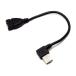 USB удлинение кабель 20cm L type правый направление [USB A( мужской )/USB A( женский )] черный 