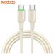 MCDODO65W Type-C to Type-C Data Cable with LED Light 1.2m Mcdodo BeigeBMDCA477-12-BG