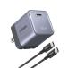 UGREEN Nexode Air быстрое зарядное устройство 65W 1 порт USB-C кабель имеется [Quick Charge соответствует / 1 порт / GaN(.. канава um) принятие ] Space серый 75813