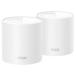 TPLINK Wi-Fi маршрутизатор 1201+300Mbps Deco X10(2 упаковка ) [Wi-Fi 6(ax) /IPv6 соответствует ] DECOX102P