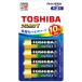 Toshiba TOSHIBA [ одиночный три форма ]4шт.@ щелочные батарейки [ щелочь 1] LR6AN 4BP
