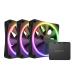 NZXT���������ե��� ��3 �� 120mm /1800RPM �� F series RGB DUO FAN �֥�å� RFD14TFB1 �֥�å���RF-D12TF-B1
