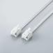  Elecom ELECOM slim modular cable (5.0m/4 ultimate 6 core / nail breaking prevention / white ) MJ-T5WH