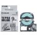  King Jim чуть более склеивание этикетка лента [ Tepra PRO]( белый лента / чёрный знак /9mm ширина ) SS9KW ( белый )