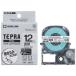  King Jim прозрачный ma путешествие лента [ Tepra PRO]( чёрный знак /12mm ширина ) SB12T ( прозрачный )