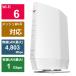BUFFALO�@Wi-Fi���[�^�[ 4803+573Mbps AirStation(�l�b�g���Ѓu���b�J�[2�Ή��E�v���~�A�����f��) [Wi-Fi 6(ax) /IPv6�Ή�] �z���C�g�@WSR-5400AX6P-WH
