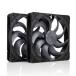 NOCTUA кейс вентилятор x2 [140mm / 1500RPM] NF-A14X25-G2-PWM-SX2-PP-CH-BK