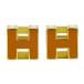  подлинный товар Hermes HERMES H Cube серьги GP Gold металлизированный orange 