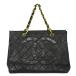  подлинный товар Chanel CHANEL matelasse здесь Mark цепь большая сумка ручная сумочка овчина кожа черный 