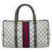  подлинный товар Gucci GUCCI Old Gucci Sherry линия GGs шкив m Mini сумка "Boston bag" ручная сумочка темно-синий черный 