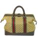  подлинный товар Gucci GUCCI Old Gucci Sherry линия GG парусина сумка "Boston bag" ручная сумочка путешествие сумка Brown 