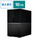 Western Digital WDBFBE0160JBK-JEEX ��16TB /�����֤����� ������RAID ���դ�HDD ��My Book Duo 2021EX�� �֥�å�